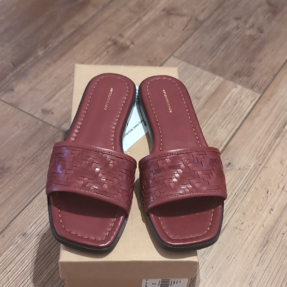 Anthropologie Women's Woven Slide Sandals